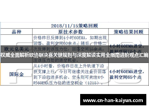 权威全面解析欧协联决赛关键规则与深度解读实用全指南进阶观点汇编